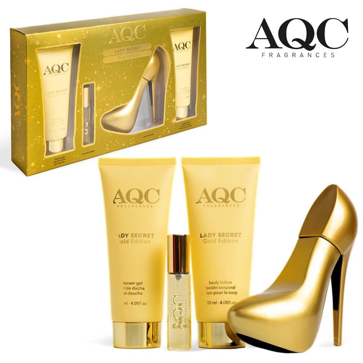 Aqc coffret fragrances lady secret gold edition shoes 100 ml +